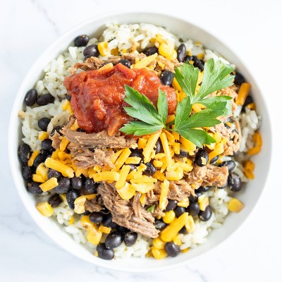 Let's Dish! Frozen Barbacoa Beef Burrito Bowls - 32oz