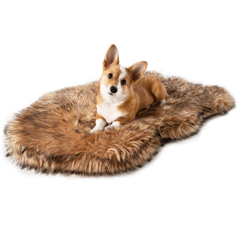 PAW BRANDS PupRug Faux Fur Orthopedic Luxury Dog Bed, 1 of 9