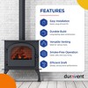 DuraVent DVL 6DVL-24 6 Inch Galvanized Steel Stainless Steel Double Wall Wood Burning Stove Pipe Connector to Vent Smoke or Exhaust, Black - 2 of 4