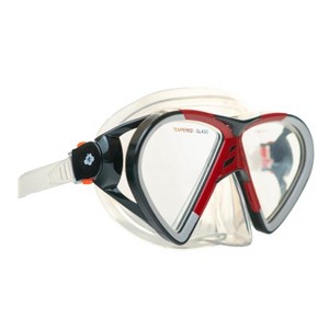 Hawaii Divers Leilani Adult Snorkel Mask - Black/Red - 1 of 3