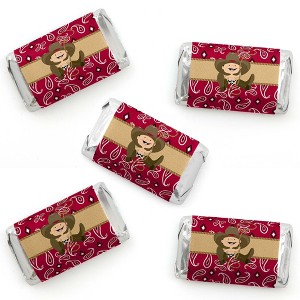 Big Dot of Happiness Little Cowboy - Mini Candy Bar Wrapper Stickers - Western Baby Shower or Birthday Party Small Favors - 40 Count - 1 of 4