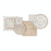 Farmhouse Wood Floral Intricately Carved Wall Decor White - Olivia & May: Vertical Botanical Art, Indoor Use - 2 of 4