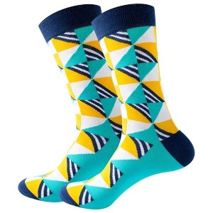 Square Triangle Geometric Socks from the Sock Panda (Men's Sizes, Adult Large) - 1 of 3