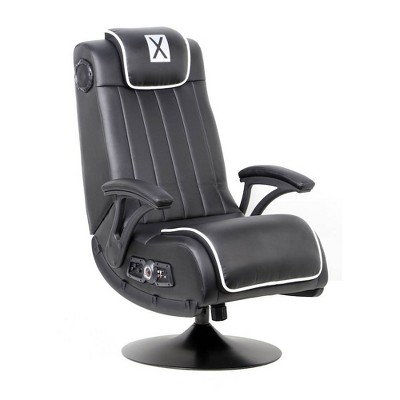 Midnight Pedestal Gaming Chair with 2.1 Wireless Audio and Vibrations Black - X Rocker