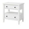 Airsurfer Standard White Nightstand Elegant Two-Drawer Nightstand Bedroom Furniture for Bedroom Organization - 4 of 4