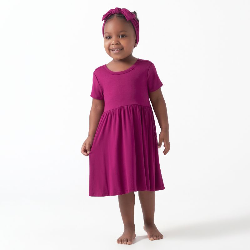Gerber Toddler Girls' Short Sleeve Twirl Dress, 3 of 13