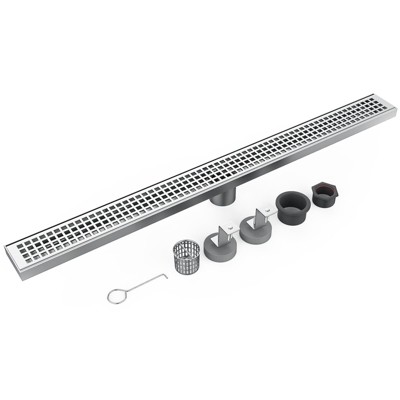 Linear Shower Drain, Shower Drain 24 Inch or 32 Inch with Removable Grate Cover