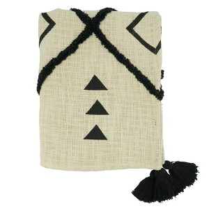 Saro Lifestyle Diamond Design Tufted Throw - 1 of 4