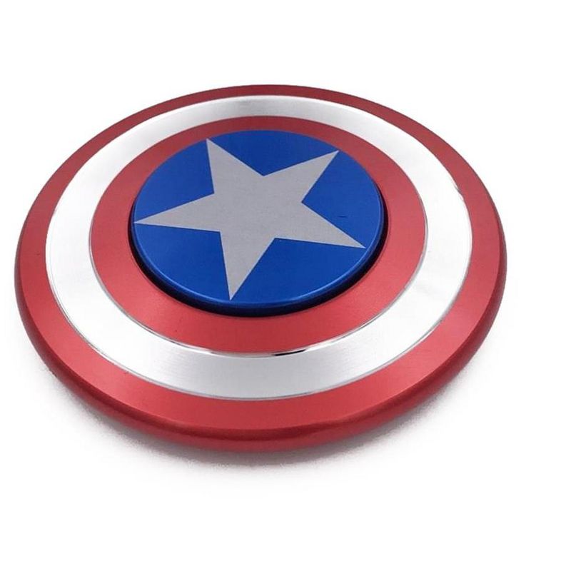 Edgework Imports Captain America Shield Aluminum Fidget Spinner, 1 of 4