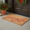 HomeRoots 24" X 36" Brown And Red Christmas Outdoor Coir Door Mat - 2 of 4