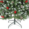 Snow Flocked Christmas Tree, Artificial Christmas Tree with Snow Effect Tips, Pine Cones, Holly Berries - 4 of 4