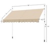 Yaheetech Manual Retractable Awning With Adjustable Angle & Height For Patio, Balcony, Courtyard, Porch, Deck - 3 of 4