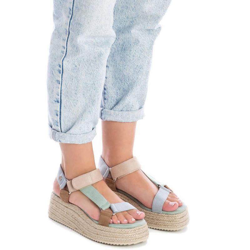 Refresh Women's Suede Strappy Sandals With Jute Platform, 2 of 4