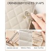 Mini Book-Style Travel Jewelry Case, Portable Organizer with Clear Zipper Pouch for Rings & Earrings, Cream White - 3 of 4