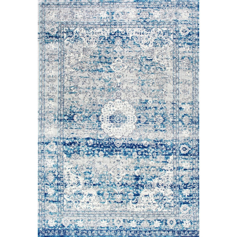 3'x5' Verona Vintage Persian Style Area Rug Light Blue - nuLOOM