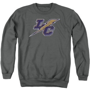 Lehman College Official Distressed Primary Logo Adult Crewneck Sweatshirt - 1 of 4
