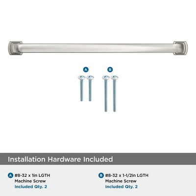 Satin Nickel 8-13/16" Modern Industrial Cabinet Pull