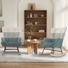 Tangkula Nursery Rocking Chair w/ Ergonomic Armrests & High Backrest Side Pocket - 3 of 4