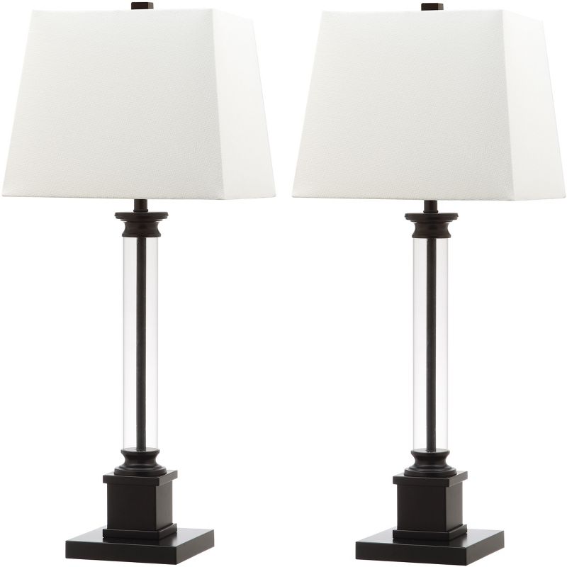 Davis Table Lamp (Set of 2) - Black/Clear - Safavieh, 1 of 5