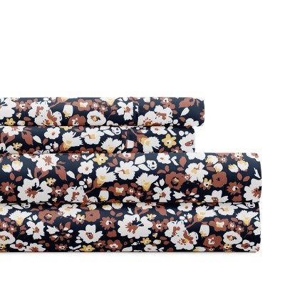 Delicate Blossoms Floral Patterned Ultra-Soft 4 Piece Bed Sheet Set - Becky Cameron