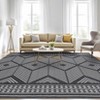 9x12 Area Rugs, Washable Outdoor Patio Rug for Living Room Modern Geometric Indoor Outdoor Carpet, Farmhouse Non Slip Carpet for Backyard Dining Room - 2 of 4