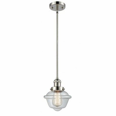 Oxford - 1 Light Stem Hung Mini Pendant In Traditional Style-8 Inches Tall and 7.5 Inches Wide