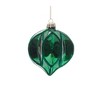 Green Textured Harlequin Glass Ornament (Set of 6) - 3 of 4