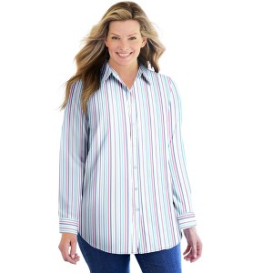 Woman Within Petite Perfect Long Sleeve Shirt - 1 of 4