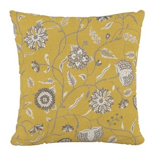 Polyester Square Pillow In Dahlia Yellow - Skyline Furniture