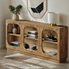 Hommoo 3-Tier Console Table with Storage Shelves Brown - 3 of 4