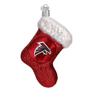 Old World Christmas Blown Glass Ornament for Christmas Tree, Atlanta Falcons Stocking - 1 of 3