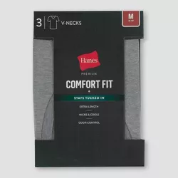 Hanes Premium 3pk Men's Comfort Fit V-Neck Undershirt