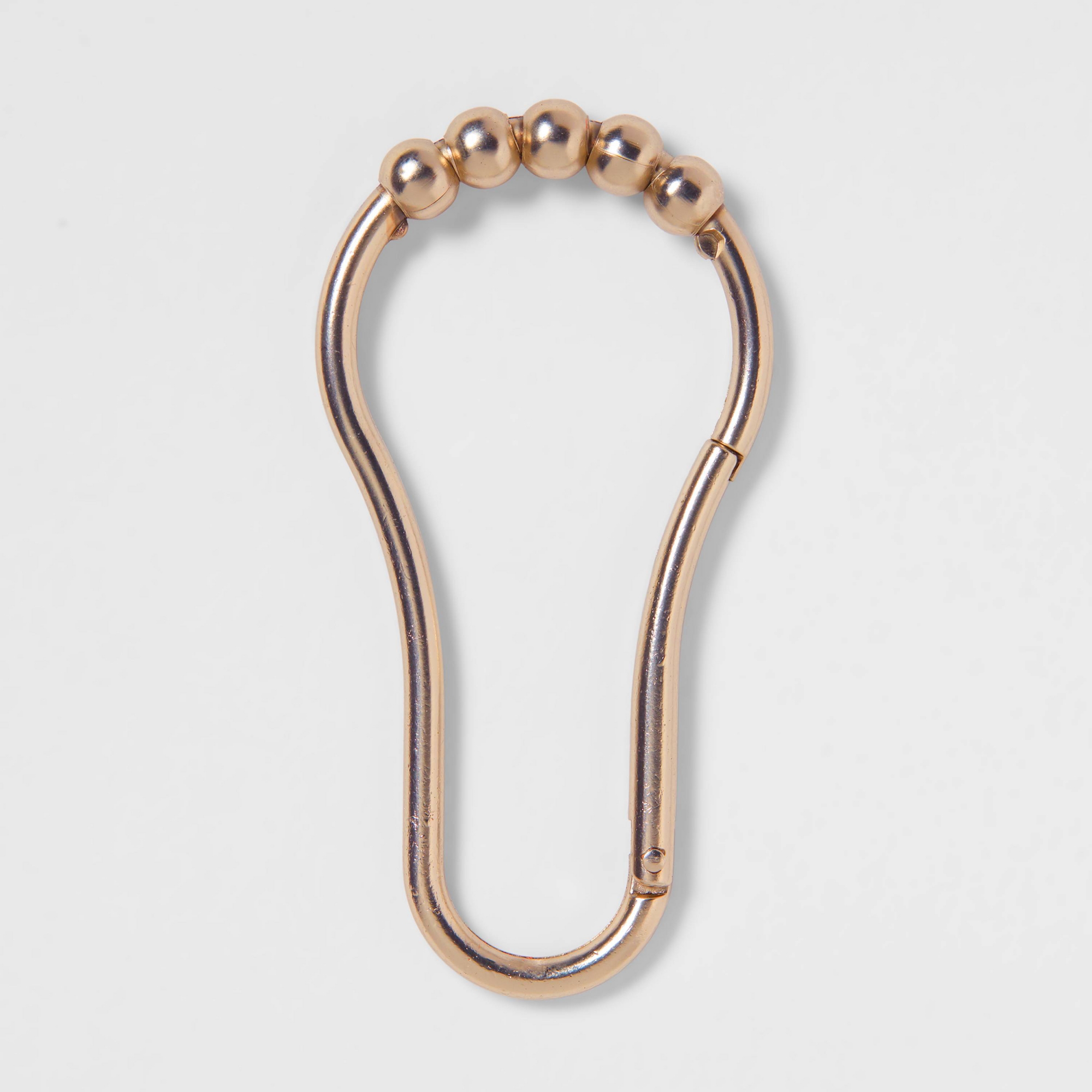 V Hook Shower Curtain Rings Brushed Nickel - Threshold™