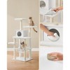 Feandrea WoodyWonders Cat Tree, Cat Tower for Indoor Cats, 54.3-Inch Multi-Level Cat Condo, Scratching Posts, Hammock, Removable, Washable Cushions - 3 of 4