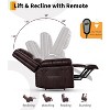 Power Lift Recliner Chair, Home Theater Seating with Lumbar Support, Faux PU Leather Recliner Sofa Adjustable Back and Legs - 3 of 4