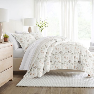 Foliage Stripe All Season Reverisble Comforter Down Alternative Filling, Machine Washable - Becky Cameron