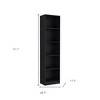 HomeRoots Set of Two Black Wood Multi Tier Bookcases - 3 of 4