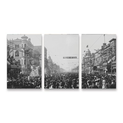 Trademark Fine Art Print Collection The Rex Pageant Mardi Gras 3 Piece Panel Set Art