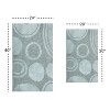 Knightsbridge Stylish And Comfortable Traditional Orbit Design 2 PC Cotton Bath Rug Set 20"x30" & 24"x40" Ivory - 3 of 4