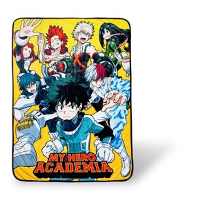 Just Funky My Hero Academia Superheroes Lightweight Fleece Throw Blanket | 45 x 60 Inches - 1 of 4