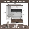 Cat Litter Box Enclosure with 2 Drawers and Door,Hidden Litter Box Furniture Indoor Cat House End Table for Living Room - LAOTIES - 3 of 4
