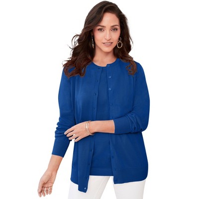Jessica London Women's Plus Size Fine Gauge Cardigan