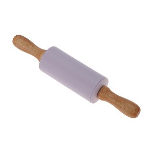 Unique Bargains Rolling Pin Small Silicone Solid Wood 1 Pc - 1 of 4