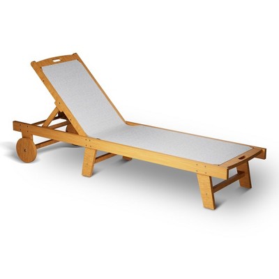 Whizmax Fir Lying Bed ,Portable Leisure Chair with Adjustable Wheels, Sunscreen and Breathable Textilene Fabric