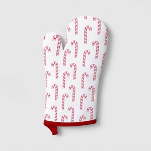 Christmas Candy Canes Cotton Oven Mitts - Wondershop™ - 1 of 3