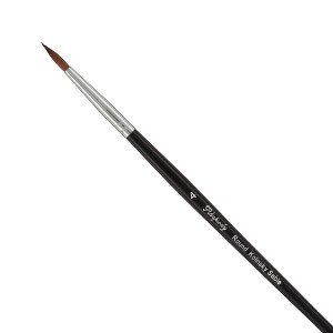 Creative Mark Rhapsody Kolinsky Sable Brushes for Professional Watercolorists - Round  Excellent Spring, Full Belly, Split-Proof Points, Chrome - 1 of 4