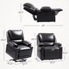 CIPACHO Power Lift Chair for Elderly Faux Leather Recliner Sofa with Vibration Massage and Heat Remote Side Pockets Brown - 2 of 4