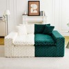 VASIP Luxury Color-Block Turtle Velvet Modular Sofa, Flexible Arrangeable Design for Single Row, Side-by-Side or Facing Layout ,for Living Room - 2 of 4