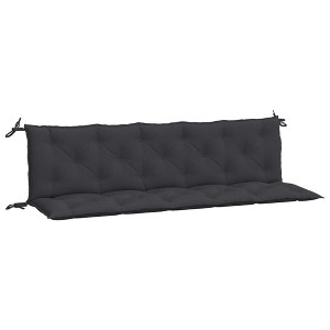 vidaXL Garden Bench Cushions 2 pcs Black - Oxford Fabric Water-Resistant Pads for Patio/Garden/Living Room, 70.9"x19.7"x2.8" - 1 of 4