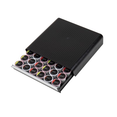 Black Single-Serve Coffee Pod Drawer and Organizer